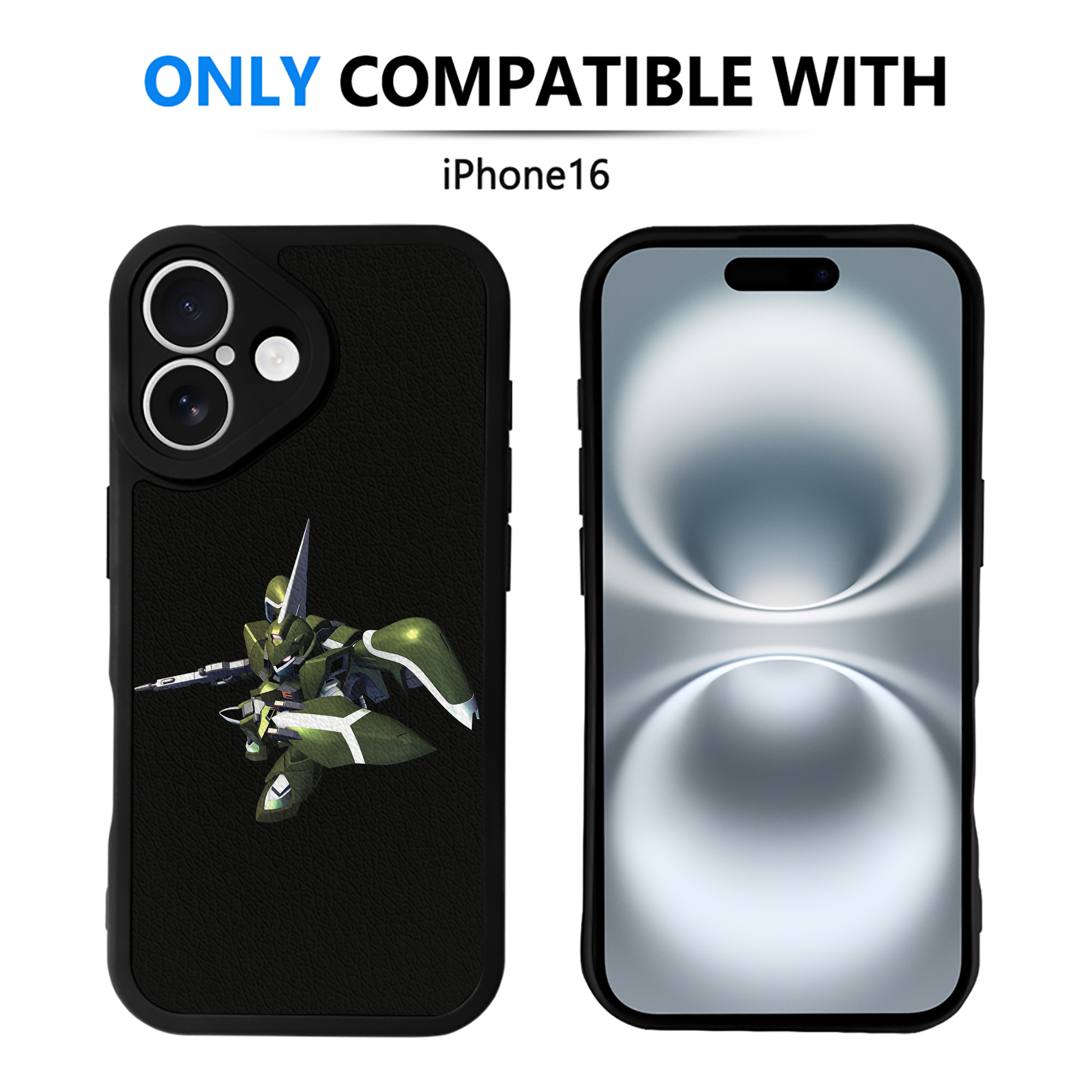 （画像用） 機動戦士ガンダム Mobile Suit Gundam 【iPhone 16シリーズ対応】シリコンスマホケース（レザー調） 材質：シリコン